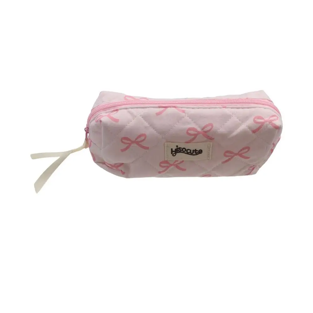 

Bowknot Bow Stationery Bag Large Capacity Aesthetic Korean Style Pencil Case Desktop Storage Pink/White/Blue Bow Pencil Pouch