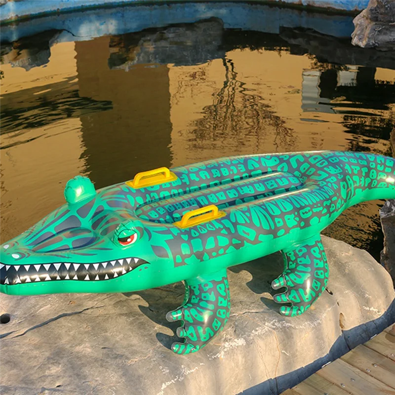 

-AA04 Reptile Ride On Toys, Crocodile Inflatable Pool Float For Kids, Fun Beach And Pool , Giant Inflatable Pool Float
