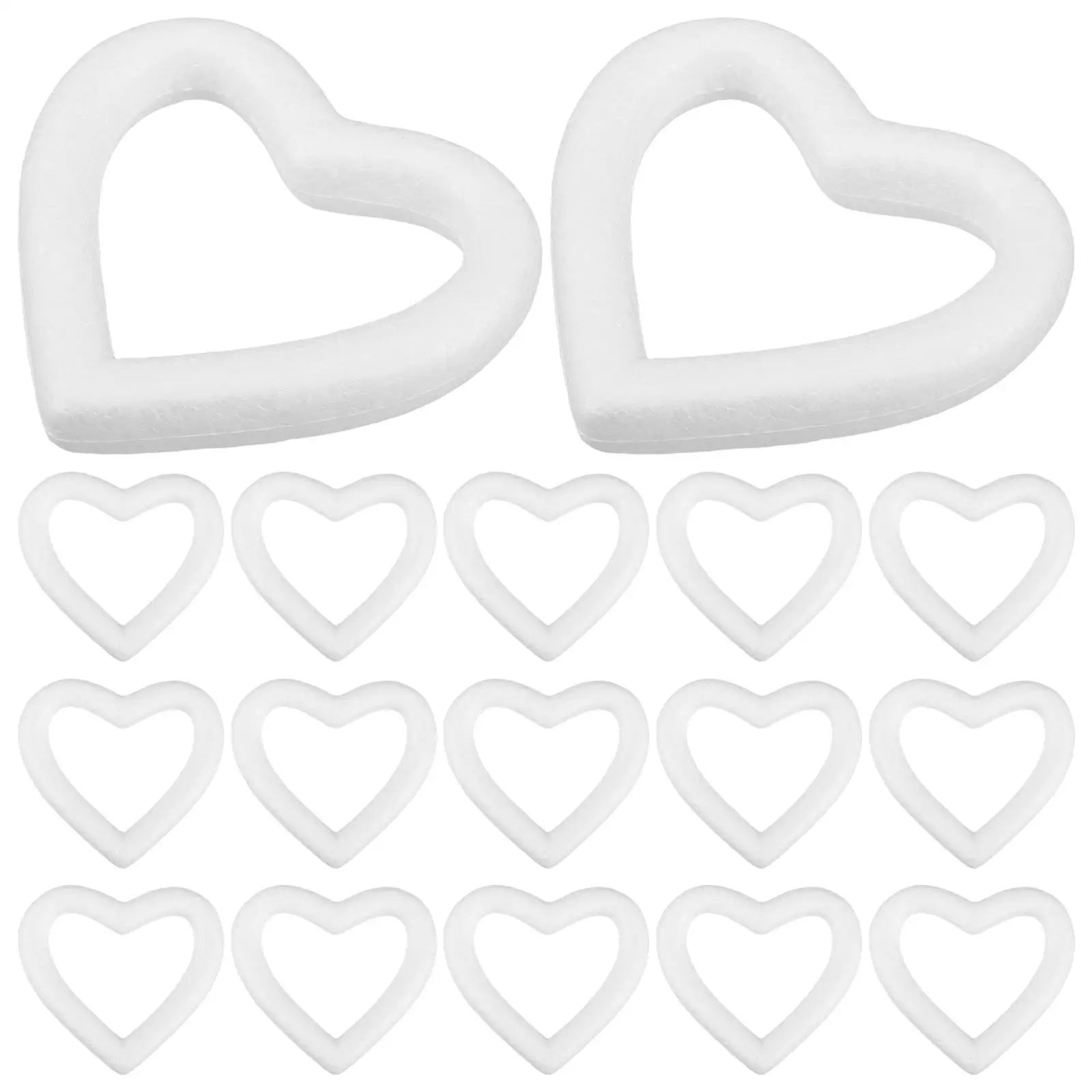 

18 Pcs Heart Material Wedding Day White Love Garland Valentine Party Wedding Decorations Mould Heart Party Wreath