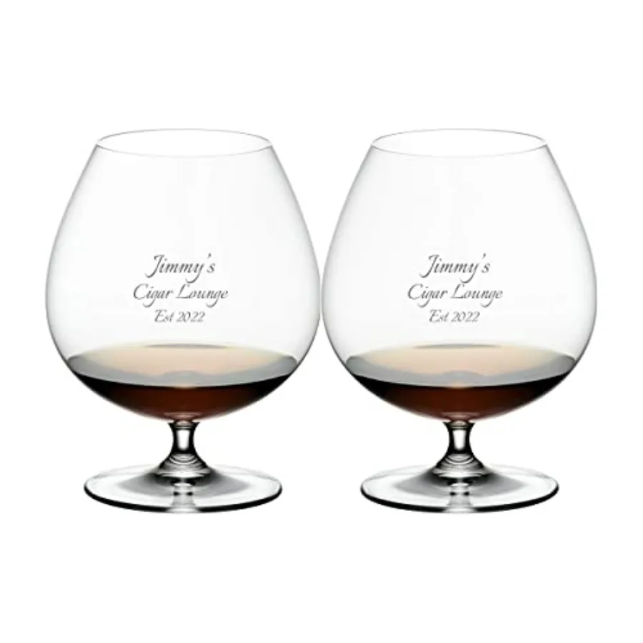 

Персонализированные набор из 2 хрустальных коньковых бокалов Vinum Brandy Snifters с гравировкой для Sherry Port, виски, ликера, домашнего бара, Acce