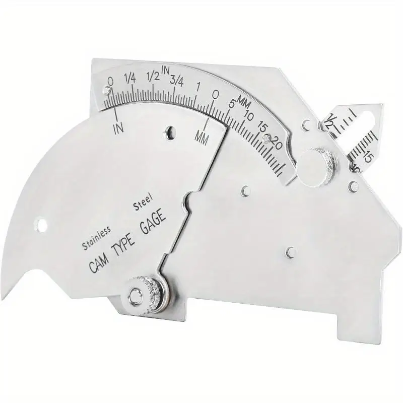 Cam Type Weld Gauge Stainless Steel Metric Inch Linear Up To 2 Inch 50mm Permanently Etched Markings Thickness for Professional