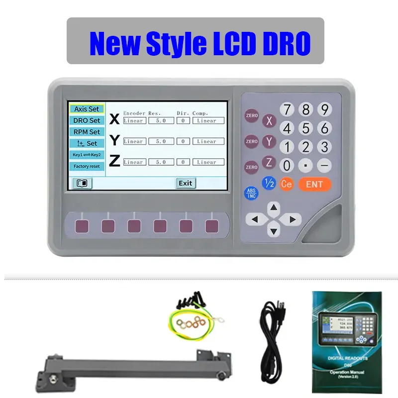 Dro 2 Axis 3 Axis Digital Readout LCD Display 0-1000MM Linear Scale Milling Lathe Grinding 5V TTL  For 5um Linear Scale Encoder