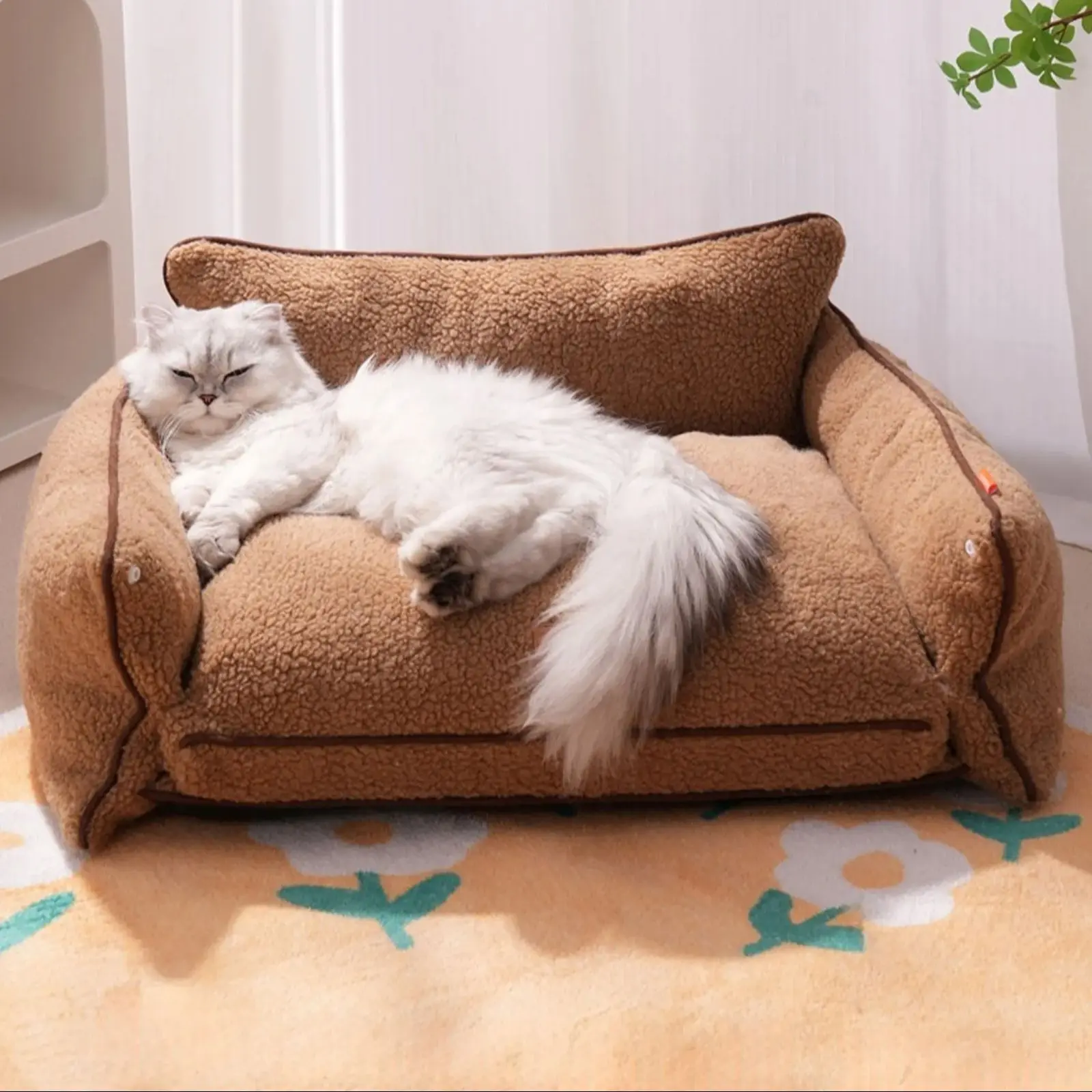

Berber Fleece Dog Bed Fully Detachable Washable Pet Cat Dog Sofa Beds Thickened Soft PP Cotton Filling Pet Dogs Accessories