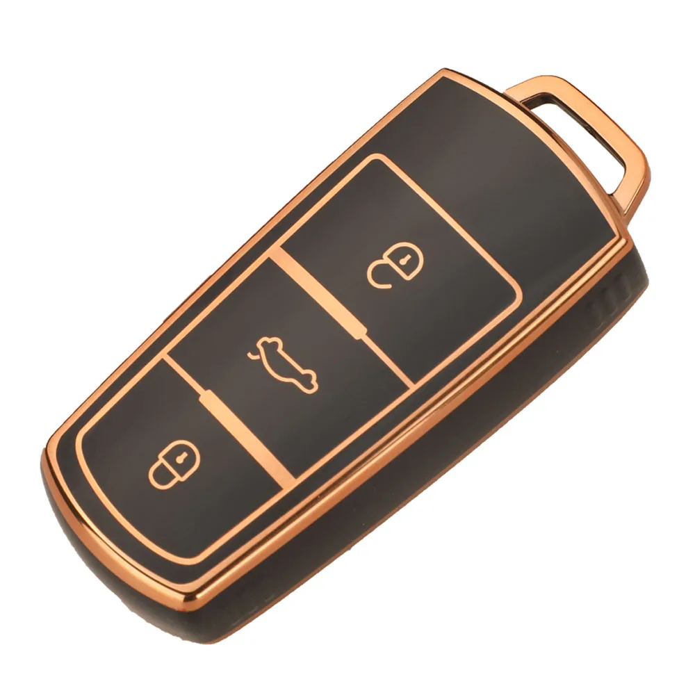 jingyuqin New Arrival TPU obudowa kluczyka samochodowego Case Fob dla VW VOLKSWAGEN CC Passat Magotan inteligentny klucz