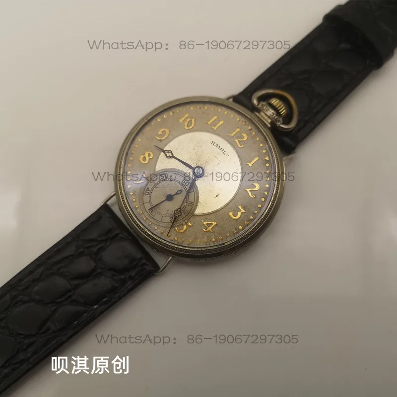 Pocket watch to watch, century-old antique pocket watch to watch gold, classic retro mechanical view 3