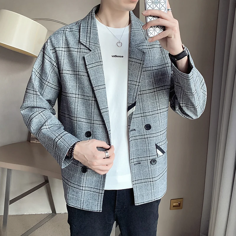 High Quality Blazer Men's Korean Version Trend Youth Fashion High-end Simple and Elegant Shopping Casual Gentleman Loose Jacket