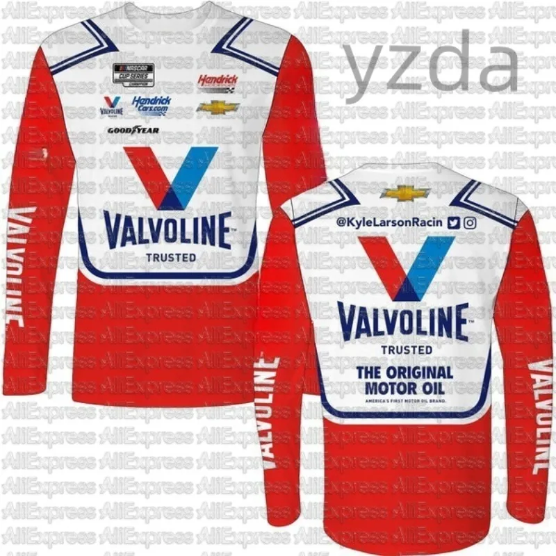 

Nazca Kyle Larson Long Sleeve Motorcycle Racing Men's and Women's Outdoor Sports Casual T-shirt Comfortable Quick Drying