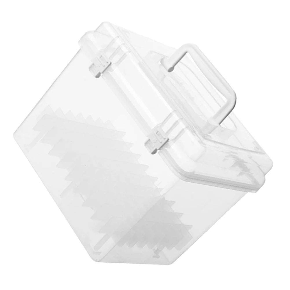 

Marker Storage Box Transparent Pen ganizer Case Portable Handle Multifunctional Supplies Holder Clear Box for 80