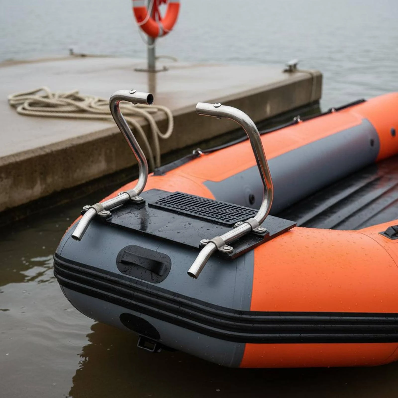 Marine Hardware Boat Motor Bracket Lightweight Inflatable Outboard Motor Stand for Rescue Operations