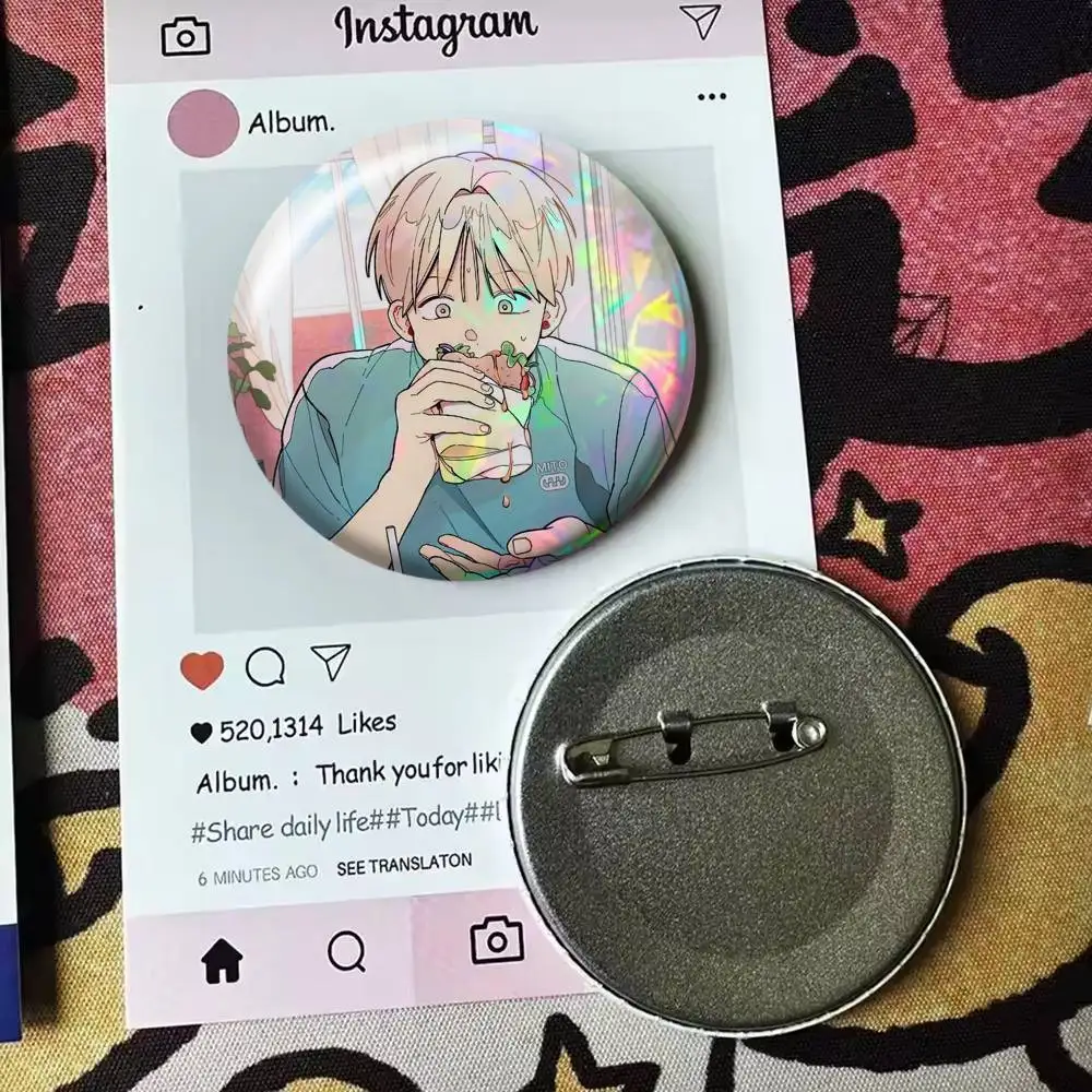 Lustiges Manhwa One-Room TA Laser-Abzeichen, geeignet für Rucksäcke, Kleidung, Hüte, Dekoration, kreative Accessoires – Detail 10