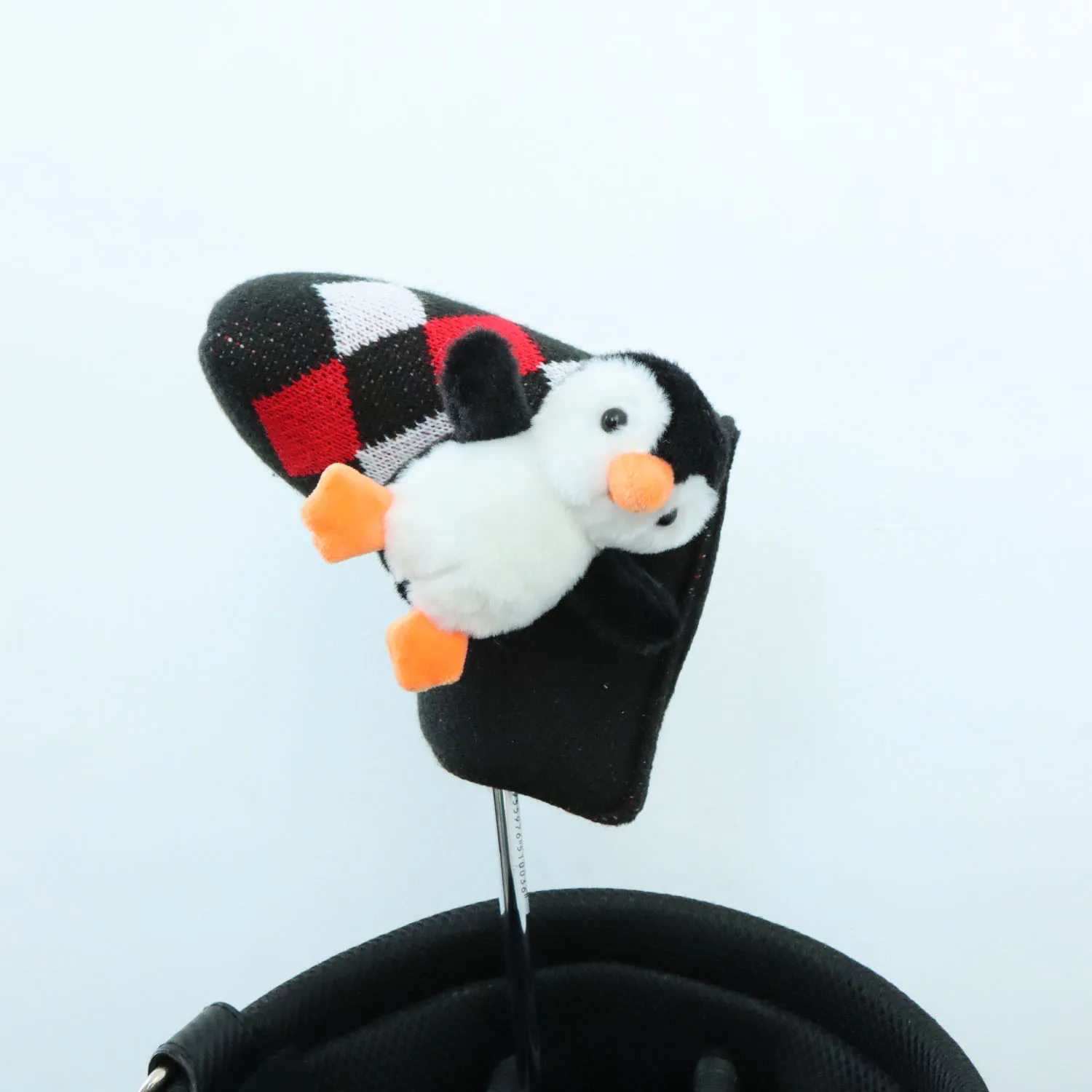 1Pcs Golf Magnet Blade Putter Covers Knitted Penguin Panda Pattern PU Clover Headcover Magnetic Closure Customize