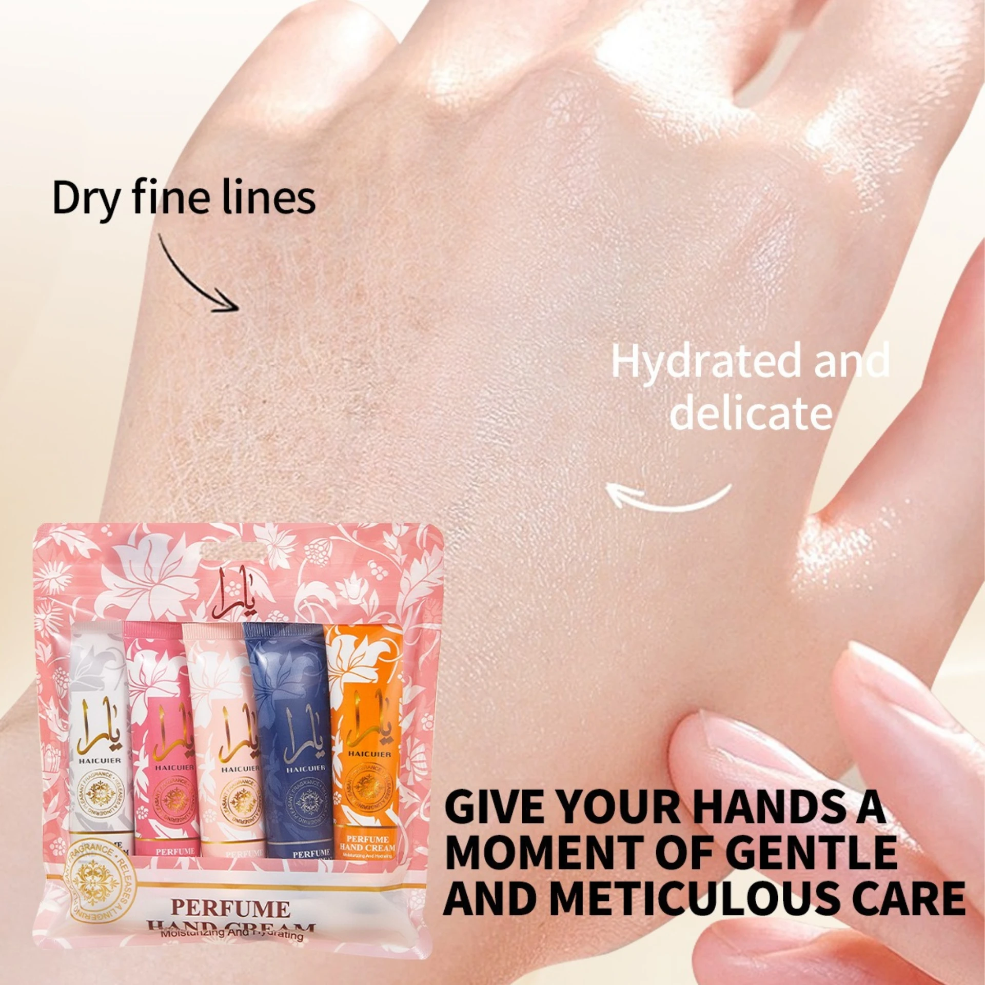 Fragrance hand cream set moisturizing preventing dryness and cracking improving dryness rejuvenating skin easy to absorb