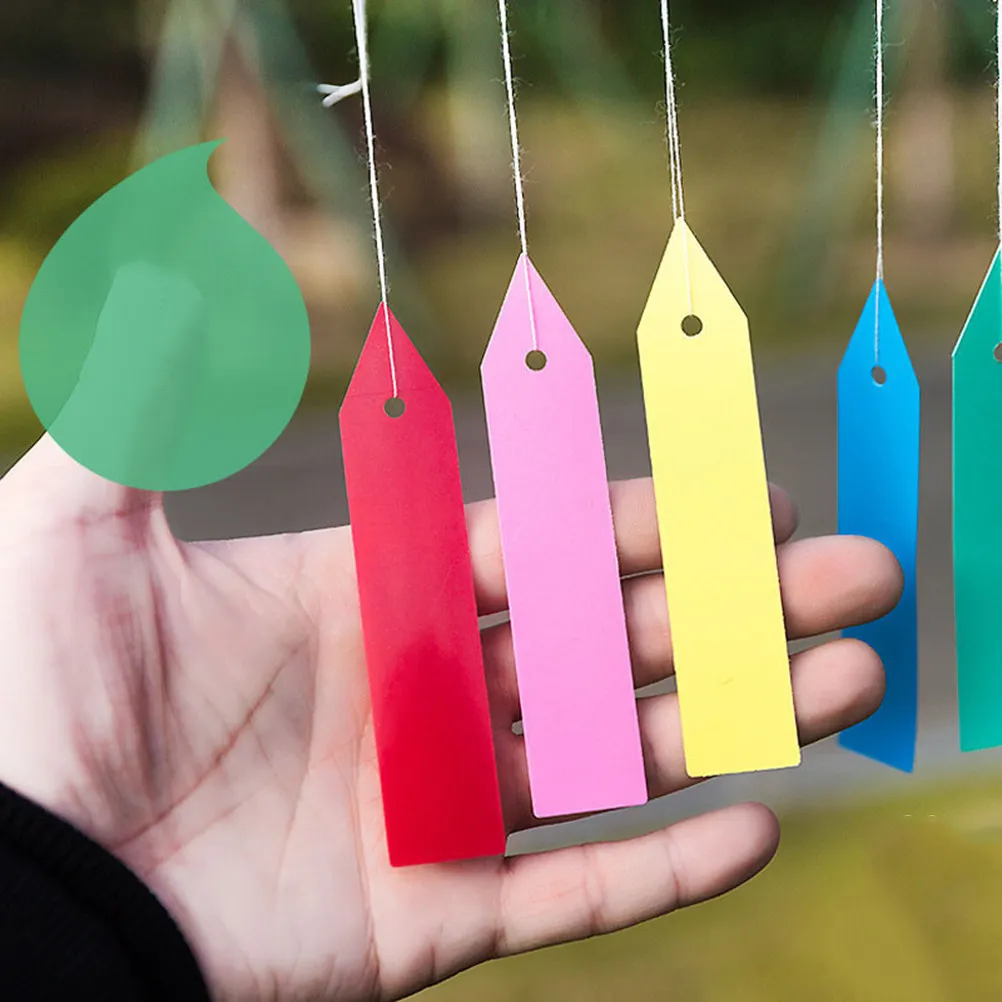 600pcs Plastic Plant Tags With Hole Perforated Garden Labels Nursery Stakes Pot Markers Durable Pvc Waterproof Red Yellow Blue