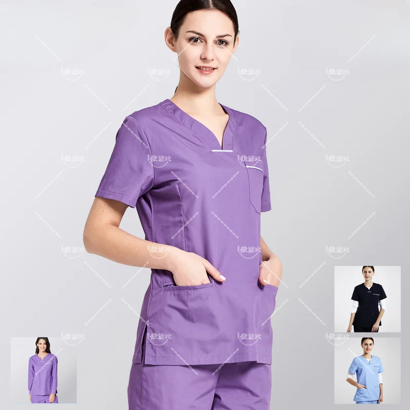 New models Summer Nurse uniform Female Form Scrub Suit Health and Beauty Care Short/Long Sleeves Nursing Dress Hospital Supply