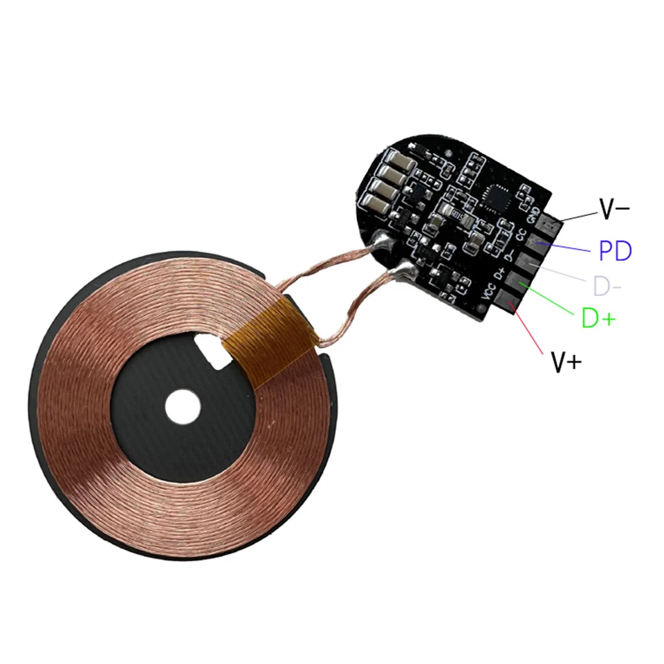 15W Qi Fast Wireless Charger Module Transmitter PCBA Coil Board 10W 7.5W 5W Auto Identify for iPhone 12 13 14 for Samung