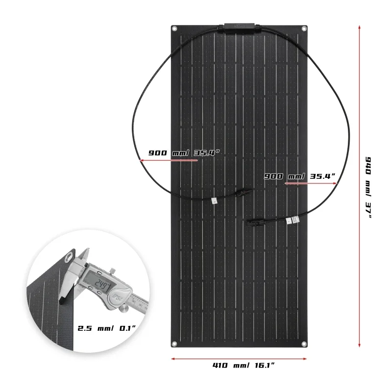 300W(#75W) Solar Panel 18V ETFE Flexible Mono Solars Plate Cell Battery Charger System Kit for Marine Camping Boat RV 940x410mm