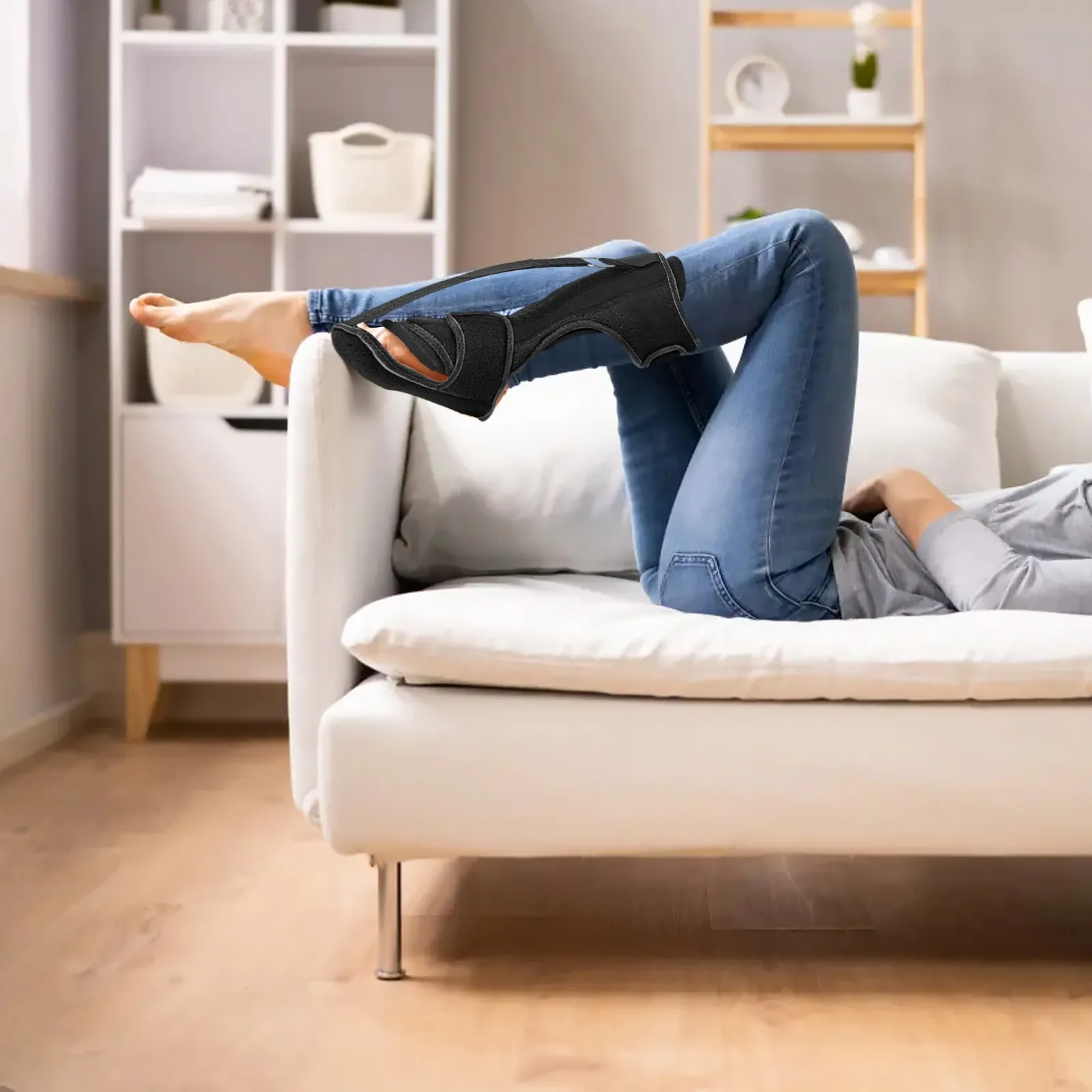 

1pc Plantar Fasciitis Night Splint Adjustable Ankle Brace Foot Drop Brace For Plantar Fasciitis Arch Foot Pain Achilles Banket