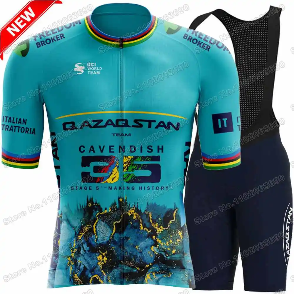 2024 г., командный Комплект Джерси Mark Cavendish qazaqстан для велоспорта, Мужская одежда для поездок во Францию, 35 побед, одежда для велоспорта, рубашка для дорожного велосипеда, Костюмные брюки