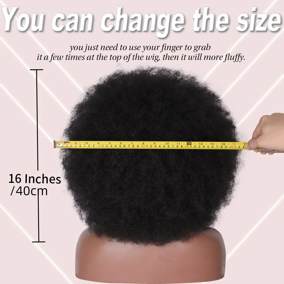 Short Fluffy African Wig, Heat-Resistant Synthetic, Unisex, Male and Female Role-Playing Anime, Fancy,Funny Suitable For Party