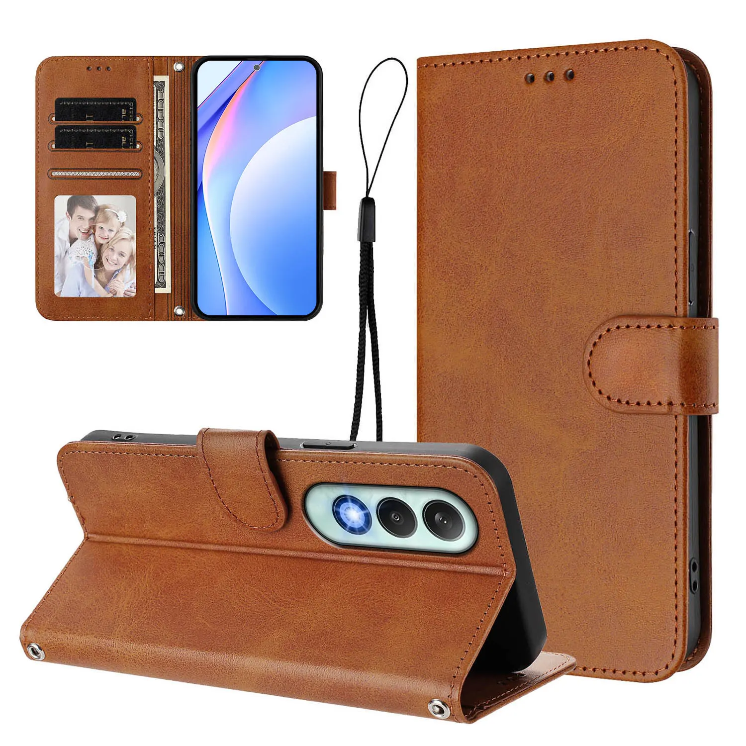 المعصم حبل كتاب الحال بالنسبة TCL 60R 60 50 40R 40 30T 30Z 30 20R ريترو الجلود 3 بطاقات حامل المشبك المغناطيسي المحفظة غطاء الوجه Funda