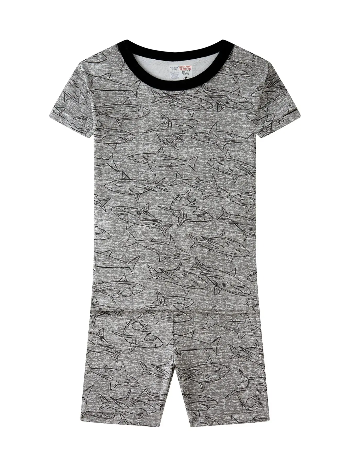 

Хлопковый пижамный комплект для детей — дышащая одежда для сна с короткими рукавами для мальчиков и эластичным поясом, повседневная домашняя одежда, скидка/новая