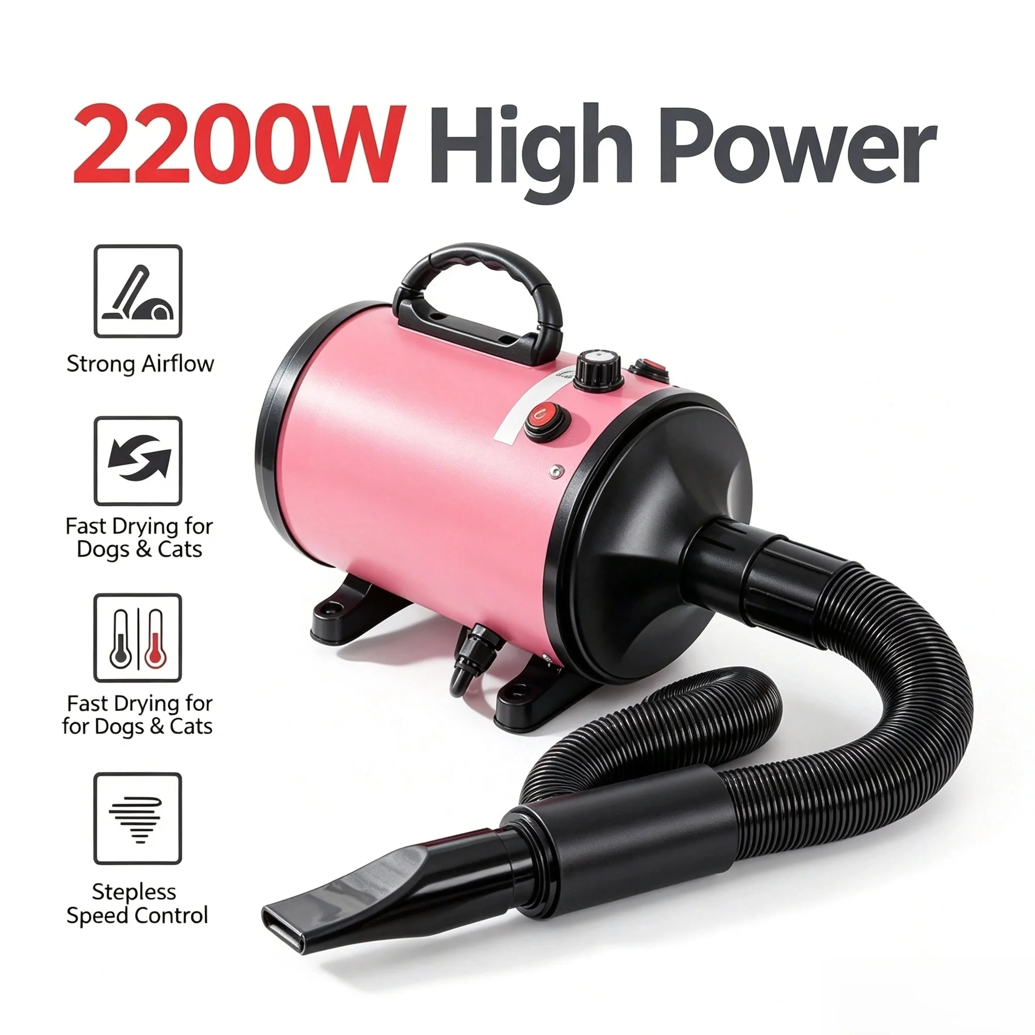 Pet Water Blower Dog Hair Dryer High Power Low Noise Large Dog Golden Retriever Dog Hair Drying Box Strong Wind Fast Drying