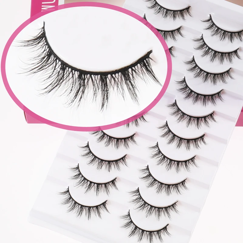 玄飛舞 ナチュラルふわふわパフォーマンスライトメイクマンガまつげストリップギャップクラスターキャットアイフォックスアイDIYふわふわつけまつげホールストリップデイリーウェアまつげ