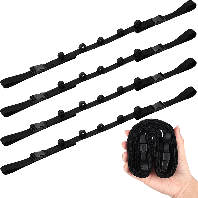 

Lasting Vehicle Fishing Rod Holder Nylon Strap Adjustable Car Roof Belt Black For Cars, Wagons, 4 Pcs
