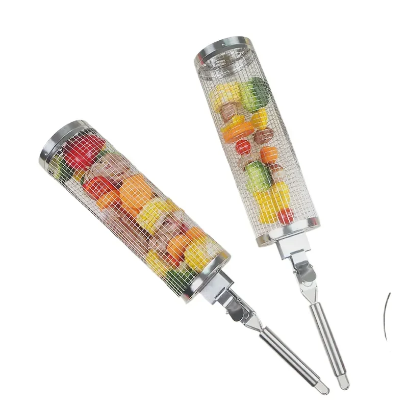 

Stainless steel rolling barbecue tube