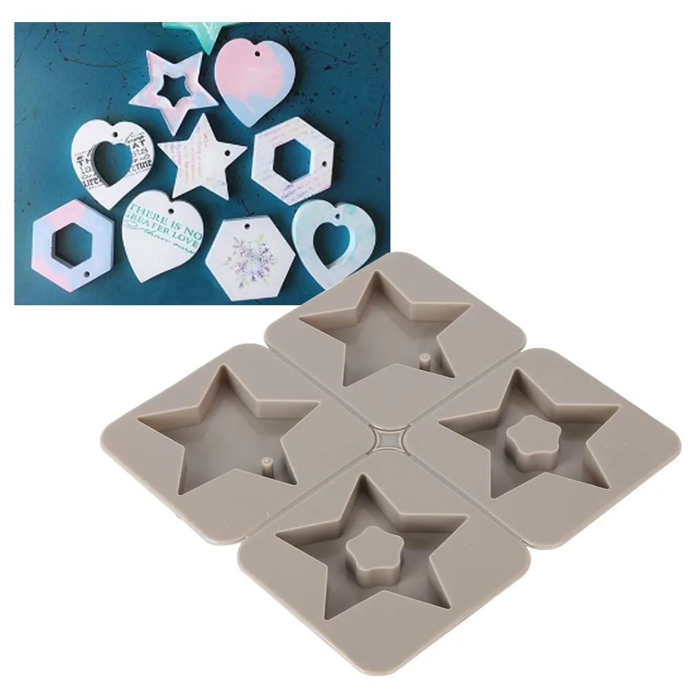

Practical Flexible Silicone Mold with Hanging Hole Reusable Candle Mold Durable Easy Demold Aromatherapy Mold Jewelry Making