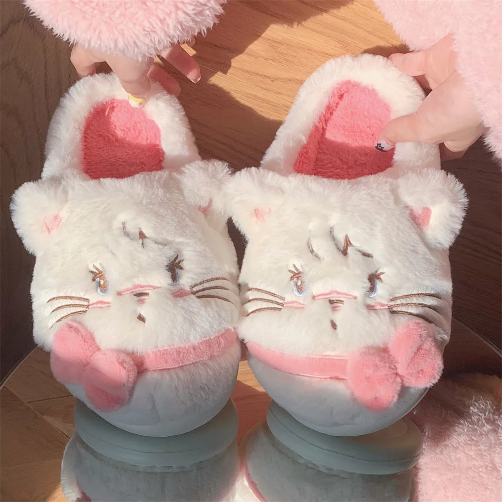 

New Kawaii Mikko's Mousse Cotton Slippers Home Plush Shoes Cotton-Padded Shoes Winter Sweet Fashion Cute Christmas Girl Gift