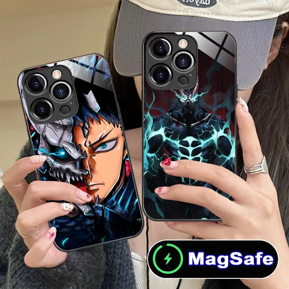 

Kaiju No.8 Kafka Hibino Phone Case for iPhone 17 16 15 14 13 12 11 Air Pro Max Plus Mini MagSafe Glass Colorful Cover Smartphone