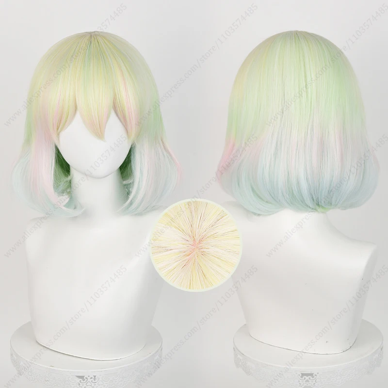 

Houseki no Kuni Diamond Cosplay Wig 33cm Short Mixed Color Heat Resistant Synthetic Wigs
