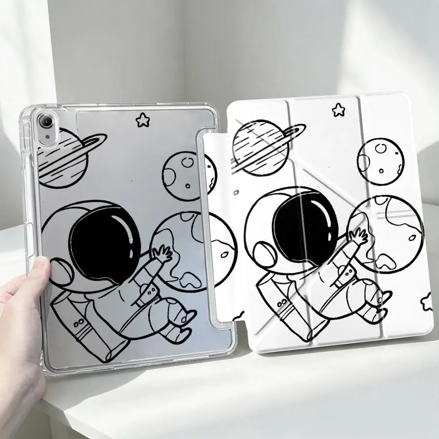 Space Explorer Tablet Case For Samsung Galaxy Tab S9 Plus A11 A9 Plus S10 Lite S8 S7 FE A8 With Pen Slot Cover