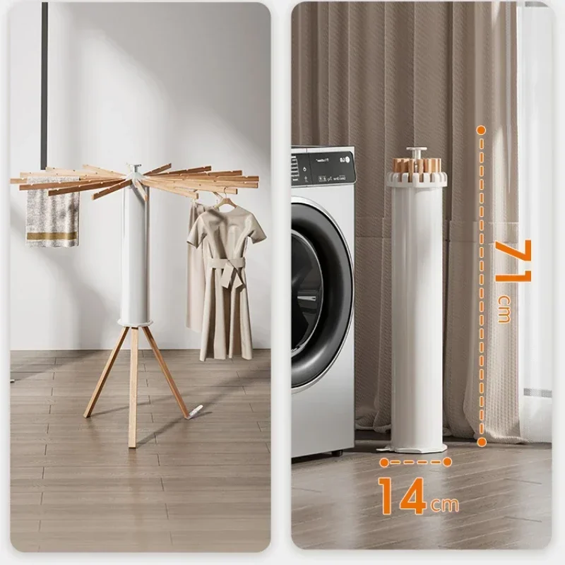 رف تجفيف خالٍ من التركيب، حامل ثلاثي القوائم لتجفيف الملابس، رف ملابس محمول قابل للطي، حل تجفيف الغسيل موفر للمساحة