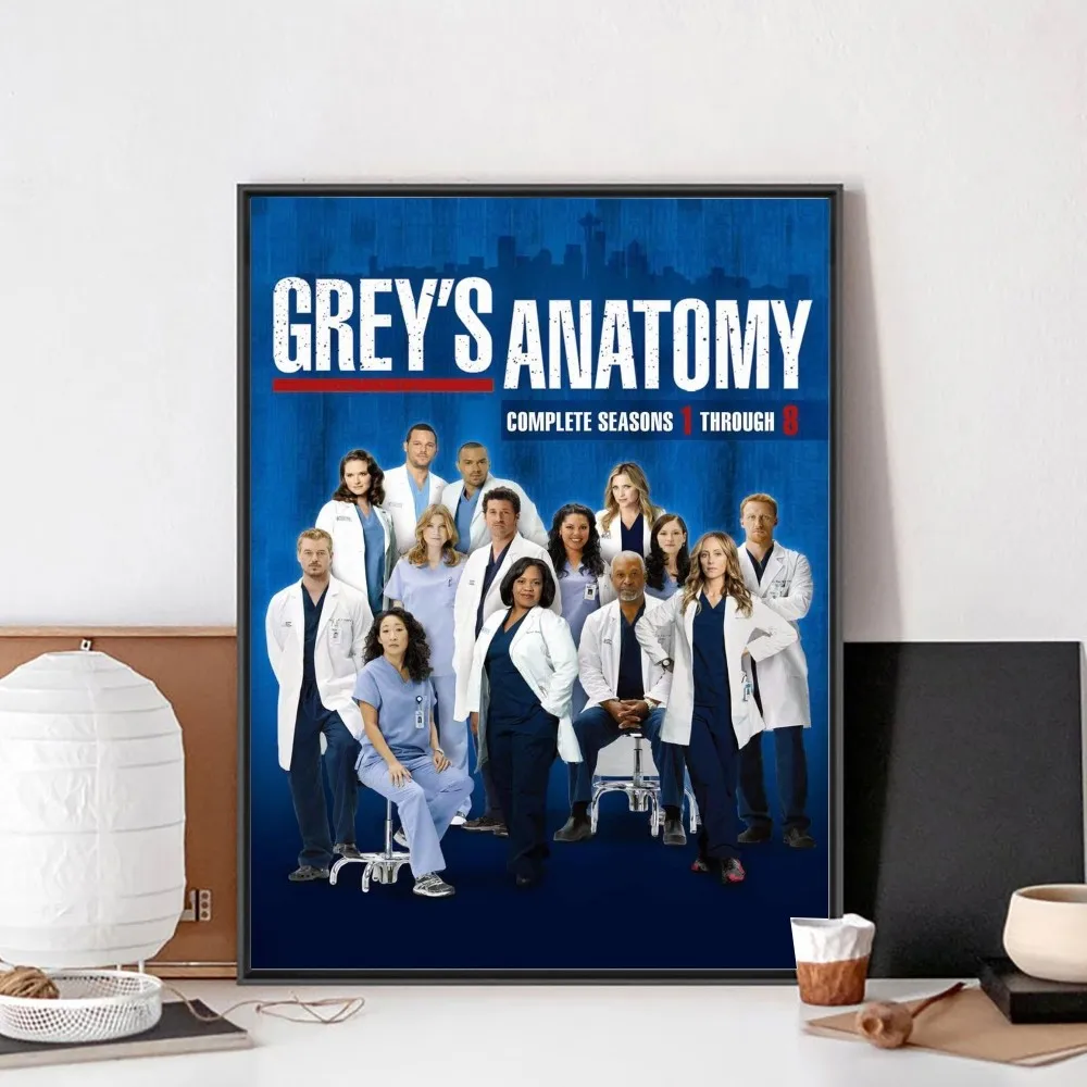 Greys Anatomy TV  Poster No Framed Poster Kraft Club Bar Paper Vintage Poster Wall Art Painting Bedroom Study Stickers