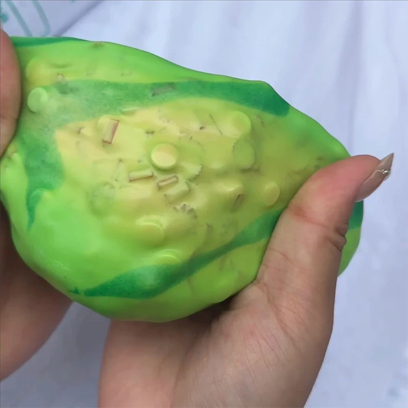 Watermelon Crunchy Squishy Moldable Squeeze Toy Round Blocks Filled Stress Relief Fidget Toy ASMR Sensory Decompression Gifts
