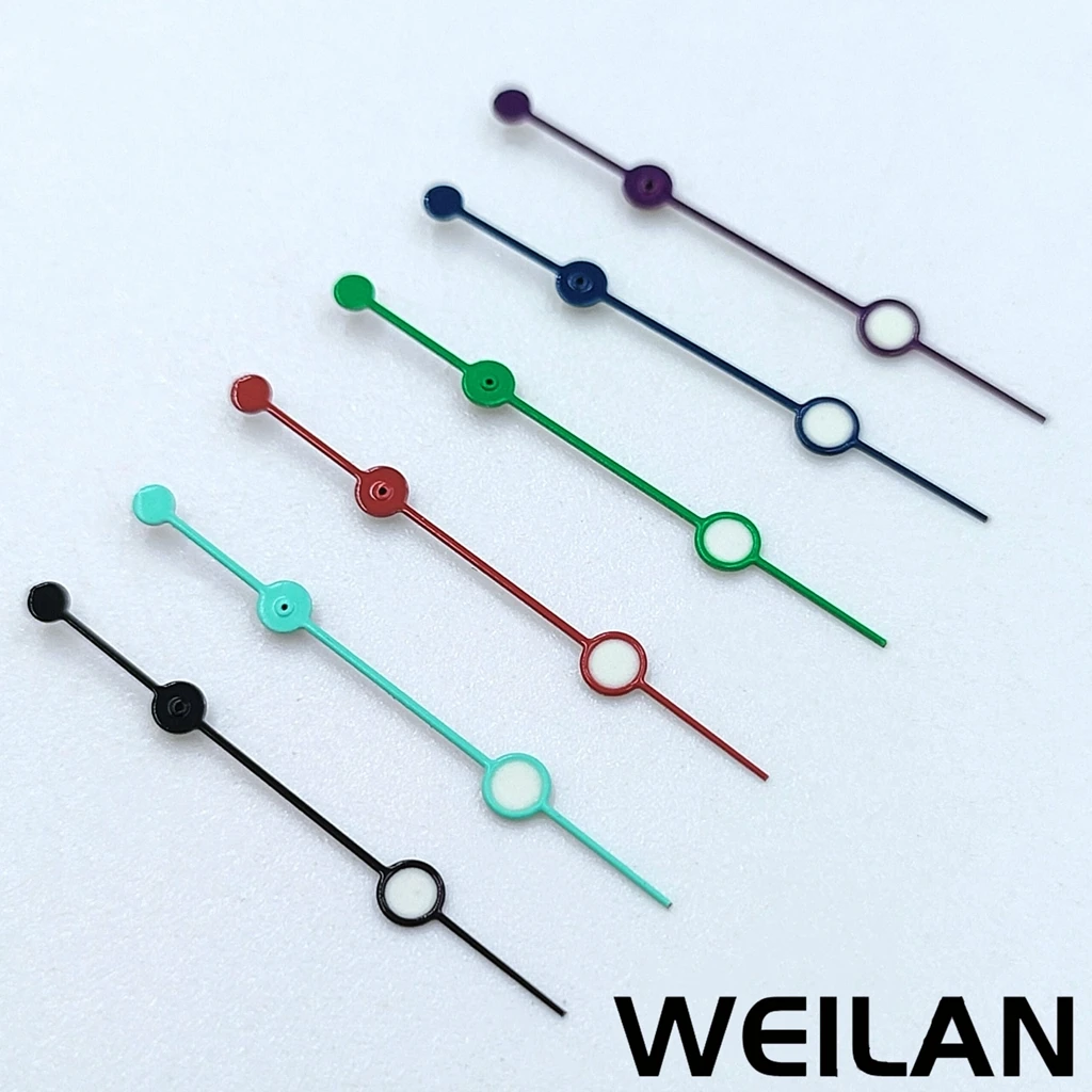NH35 NH36 7S26 7S36 4R35 4R36 Movements 12.5mm Silver Black Green Blue Red Purple Watch Single Second Hands Hands