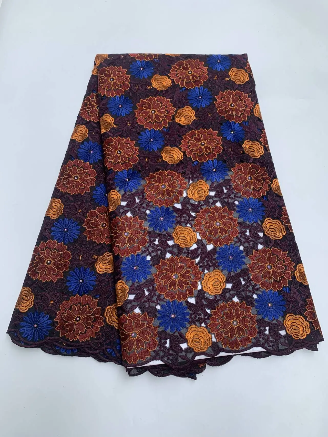 2026 High Quality African Nigerian Tulle Lace Fabric,Sequins Embroidery, French Guipure Party Dress Fabric for Sewing  5Yards