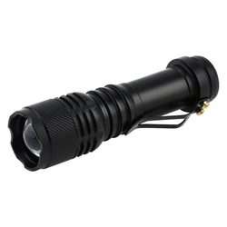 SKYWOLFEYE 500 Lumen 3 modalità XPE Q5 LED 18650/14500 Batteria Torcia impermeabile Lampada di messa a fuoco per Escursionismo/Pesca notturna/Camping