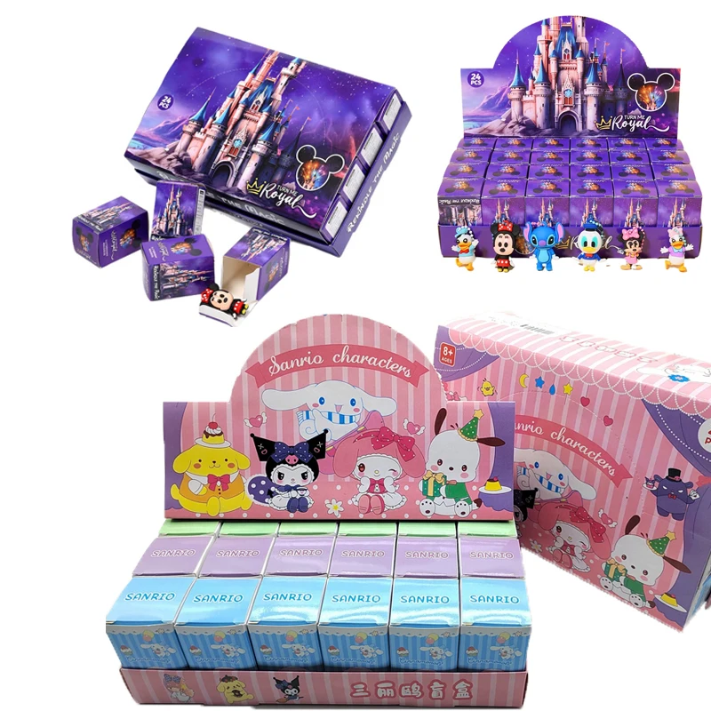 

24 шт./компл. Disney Stitch аниме слепая коробка фигурка игрушки милый Lilo Stitch брелок загадочная коробка игрушка для взрослых подарки на Рождество и день рождения