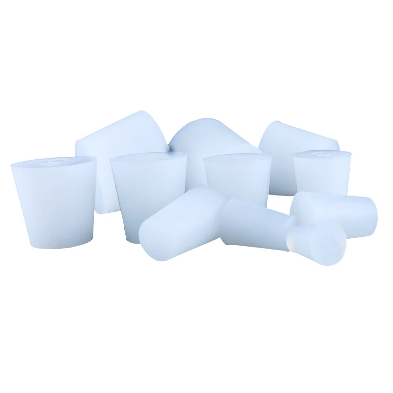 2pcs Silicone Plug With Hole & Without Hole for Airlock Valve Bubbler Homebrew Beer Wine Food Grade Silicone Rubber Stopper