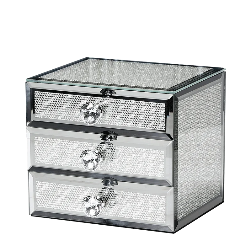 Luxury Multi Layer Jewelry Storage Box Organizer for Girl Glass Nordic  Large Desktop Storage Box Jewelry Drawer Gift Ideas