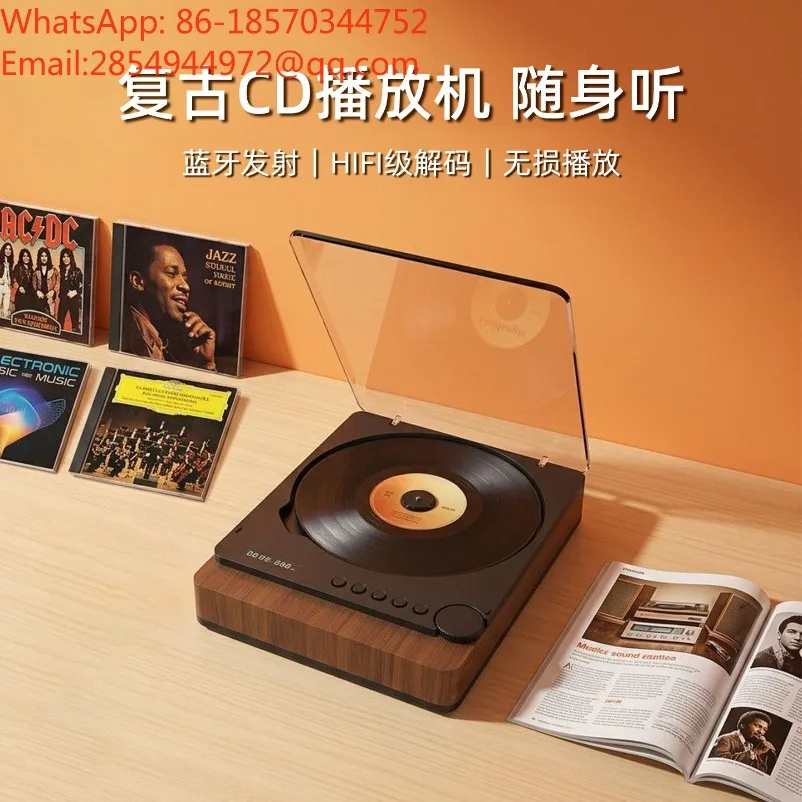 Retro CD Player Bluetooth Speaker Home Disc Player English Learning Gift Device