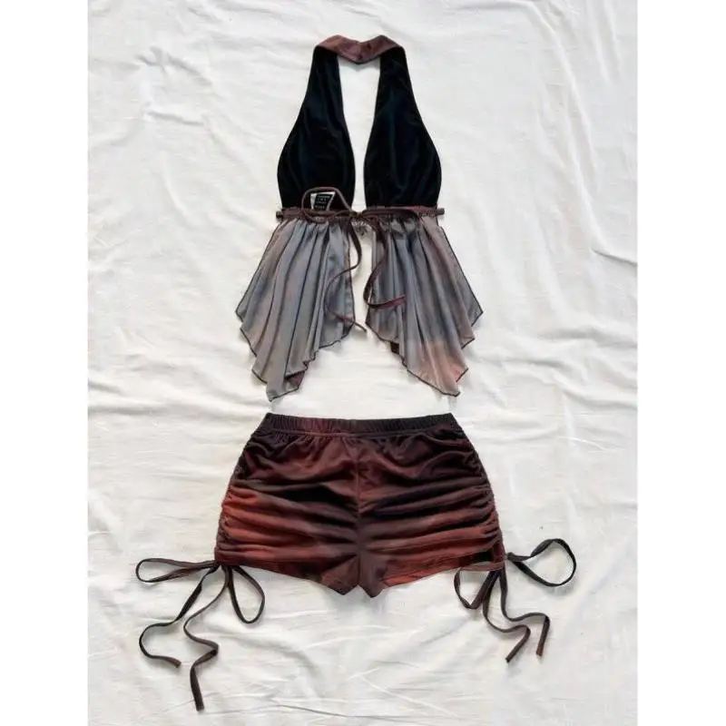 Nova chegada cross-border conjunto de duas peças roupas esportivas casuais para homem temporada de outono sete quartos comprimento sve sem marca