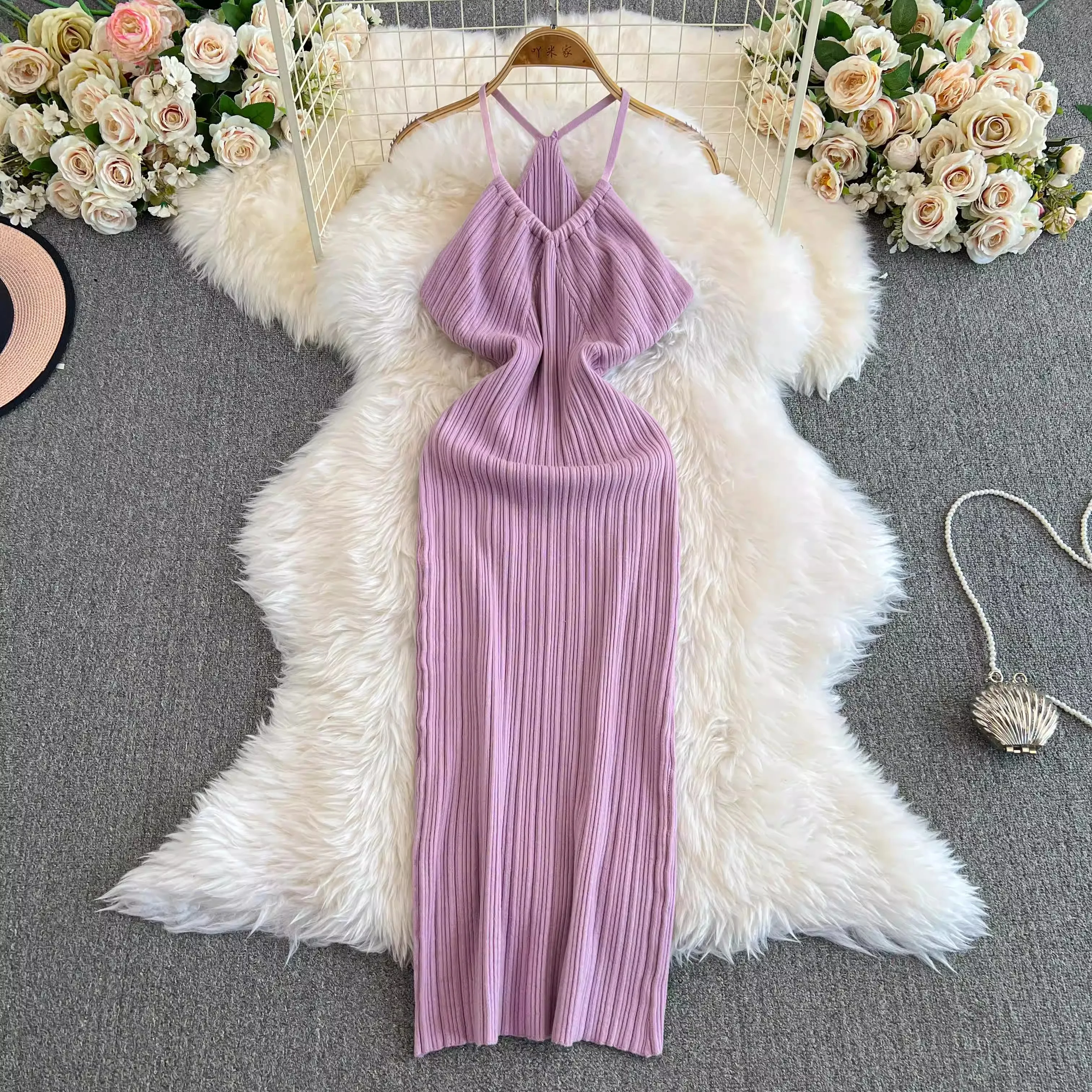 YuooMuoo Women Two Piece Dress Sets Chic Fashion Sexy Package Hips Long Dress and Long Sleeve Knitted Cardigans Streewear Autumn