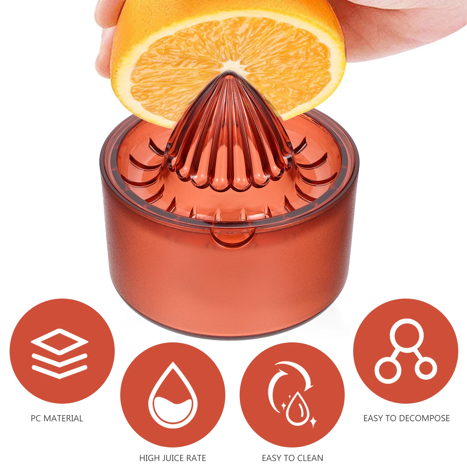 

Manual Juicer Lemon Presser Hand Pressure Citrus Squeezer Red Handheld Juicers Travel