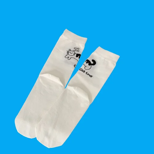 5/10 Pairs Cartoon AB Animal Panda Puppy Korean Style Ins Trend Japanese Style Cute Girls Long Socks Women's Middle Socks