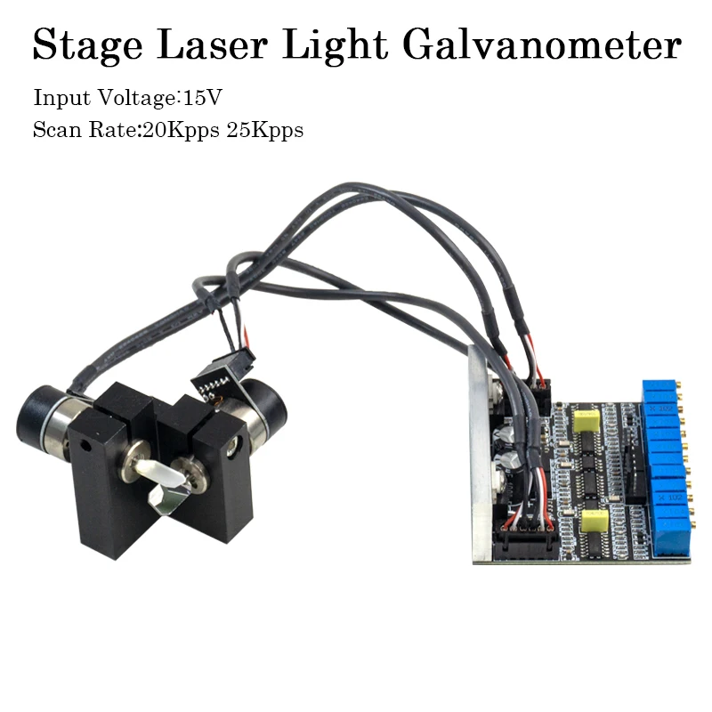 15Kpps 25Kpps High Speed Laser Galvo Scanner Set Compatible Galvanometer for RGB Laser Show Animation Projector
