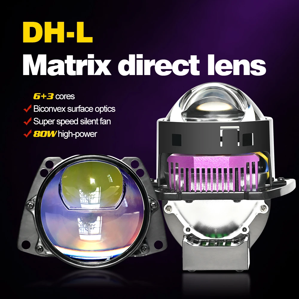 150W/set Bi LED projector lens 6000K 12V 3.0 inch aluminum car headlight laser LED auto parts view 2